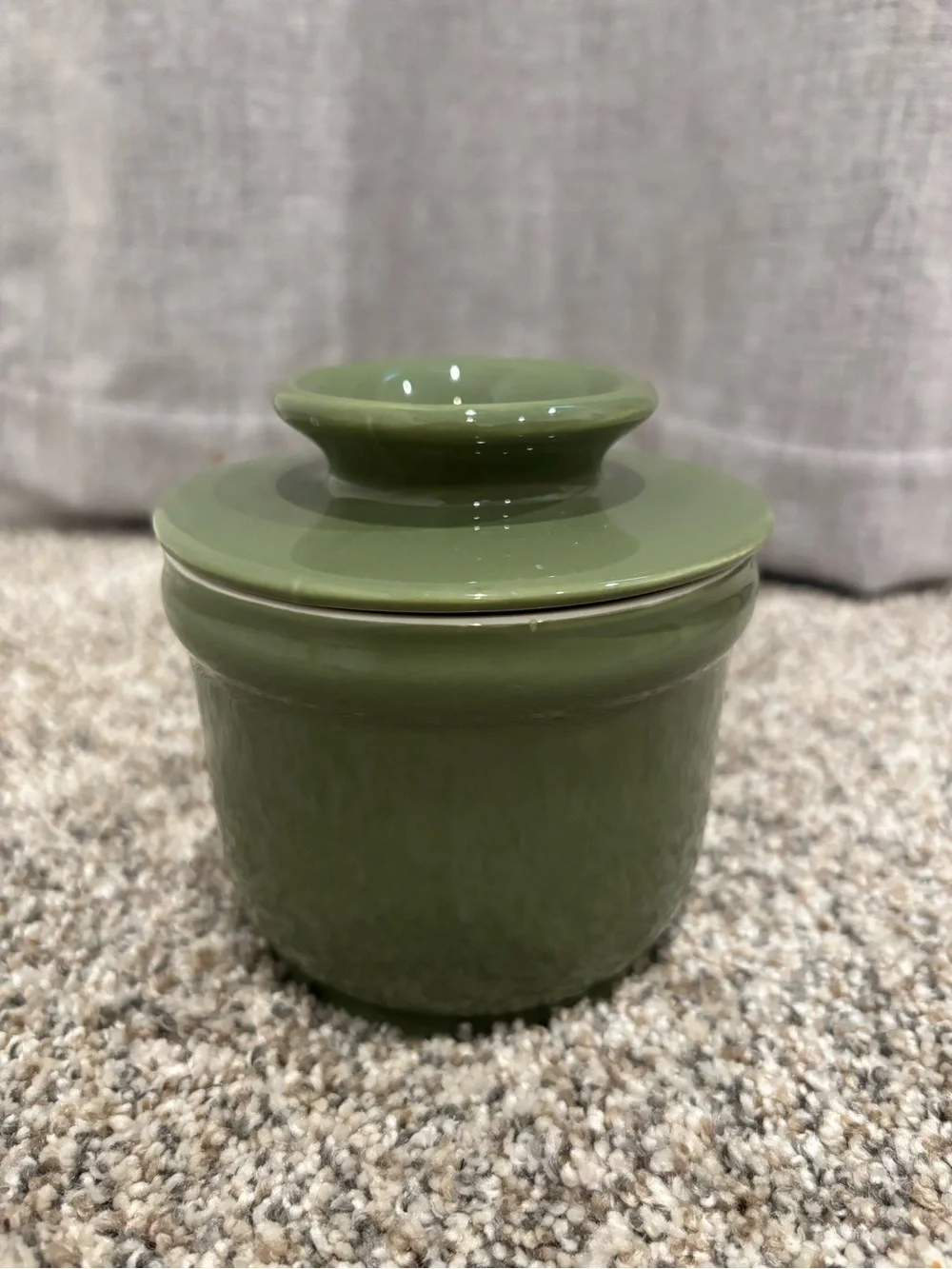 Dowan Porcelain Butter Crock, Butter Keeper W/Water Line French Butter Dish